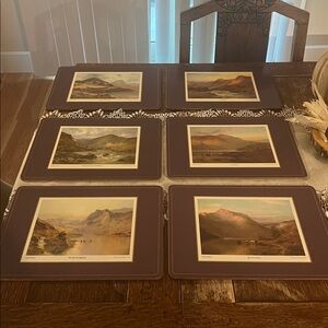 6 Pimpernel vintage photo placements measuring approximately 9” by 12”
